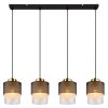 Globo lighting Olga hanging light gold, black, 4-light sources