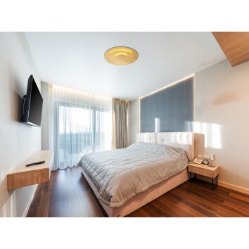 Globo lighting Heda ceiling light LED gold, 1-light source