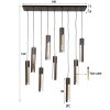 Asila pendant light black, 9-light sources