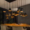 Shield pendant light black, 18-light sources