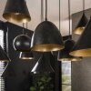 Shield pendant light black, 18-light sources