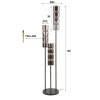 Barel floor lamp black, 3-light sources