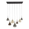 Wings pendant light anthracite, 7-light sources