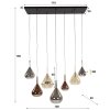 Wings pendant light anthracite, 7-light sources