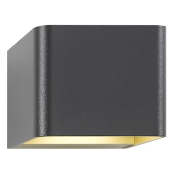 LCD outdoor wall light LED black, 2-light sources