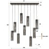 Genar pendant light anthracite, 9-light sources