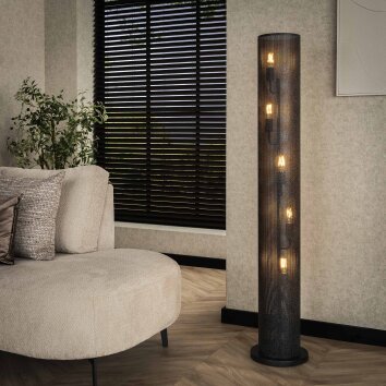 Veran floor lamp brown, black, 5-light sources