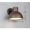 Trio lights ELBE wall light rust-coloured, 1-light source