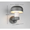 Trio lights FRASER wall light stone appearance, 1-light source, Motion sensor