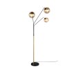 Trio lights Paxton floor lamp black-gold, 3-light sources