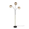 Trio lights Paxton floor lamp black-gold, 3-light sources