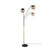 Trio lights Paxton floor lamp black-gold, 3-light sources