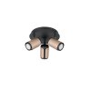 Trio lights Gillan ceiling spotlight brown, 3-light sources