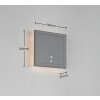Reality lights FORTALEZA wall light LED anthracite, 1-light source, Motion sensor