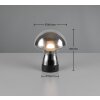 Reality lights Dooley table lamp LED smoke coloured, 1-light source