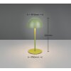 Reality lights Ortiz table lamp LED green, 1-light source