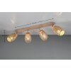 Reality lights Bidar ceiling spotlight brown, 4-light sources