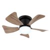 Globo lighting Hines Ceiling fan light LED Ecru, black, 1-light source, Remote control