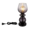 Globo lighting Clarity table lamp black, 1-light source