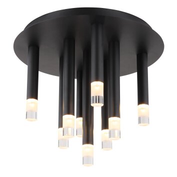 Globo lighting Ryan ceiling light black, 9-light sources