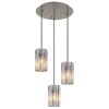 Globo lighting Cayden hanging light matt nickel, 3-light sources