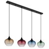 Globo lighting Sander hanging light black, 4-light sources