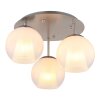 Globo lighting Barry ceiling light chrome, matt nickel, 3-light sources