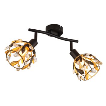 Globo lighting Mika ceiling light black, 2-light sources