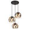 Globo lighting Mika hanging light black, 3-light sources