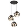 Globo lighting Mika hanging light black, 3-light sources