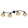 Globo lighting Mika ceiling light black, 4-light sources