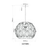 Globo lighting Mika hanging light black, 1-light source
