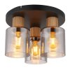 Globo lighting Aleidis ceiling light dark brown, black, 3-light sources
