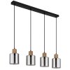 Globo lighting Aleidis hanging light dark brown, black, 4-light sources