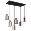 Globo lighting Aleidis hanging light dark brown, black, 6-light sources