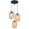 Globo lighting Jefrey hanging light black, 3-light sources