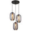 Globo lighting Jefrey hanging light black, 3-light sources