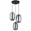 Globo lighting Jefrey hanging light black, 3-light sources