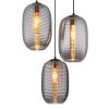 Globo lighting Jefrey hanging light black, 3-light sources