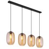 Globo lighting Jefrey hanging light black, 4-light sources
