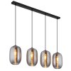 Globo lighting Jefrey hanging light black, 4-light sources