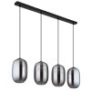 Globo lighting Jefrey hanging light black, 4-light sources