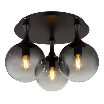 Globo lighting Dalton ceiling light black, 3-light sources