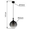Globo lighting Dalton hanging light black, 1-light source