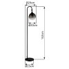 Globo lighting Dalton floor lamp black, 1-light source