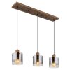 Globo lighting Underwood hanging light Dark wood, Ecru, 3-light sources