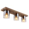 Globo lighting Underwood ceiling light Dark wood, Ecru, 3-light sources