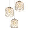 Globo lighting Dichti hanging light sand-coloured, 3-light sources