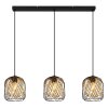 Globo lighting Dichti hanging light black, 3-light sources