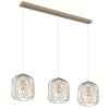 Globo lighting Dichti hanging light sand-coloured, 3-light sources